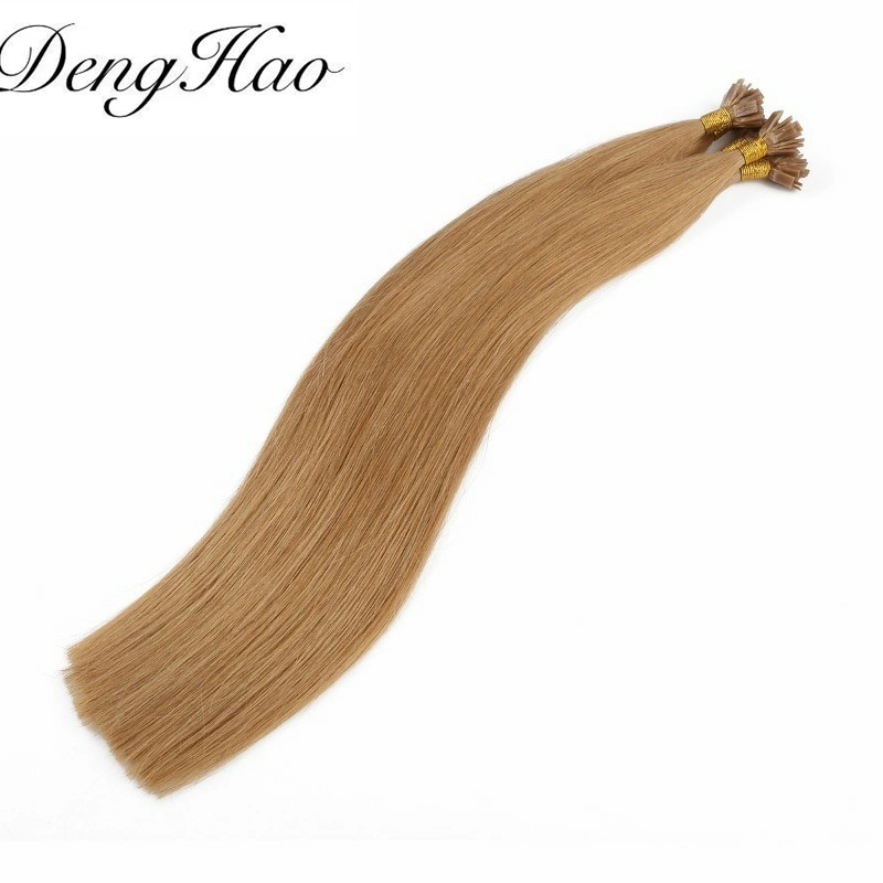 Blonde Flat Tips Human Hair Extensions Keratin Remy Virgin Hair