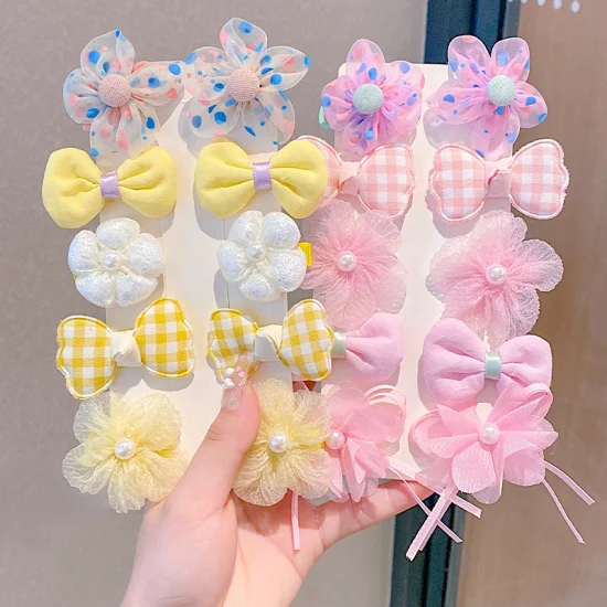 10PCS Baby Fashoin Hair Accessories Cute Flower Hair Clips